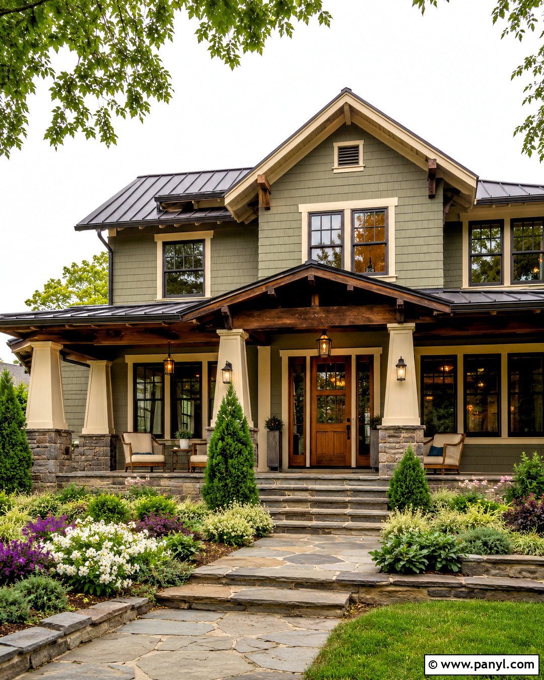Softened Green Craftsman Exterior - 35 softened green sherwin williams ideas