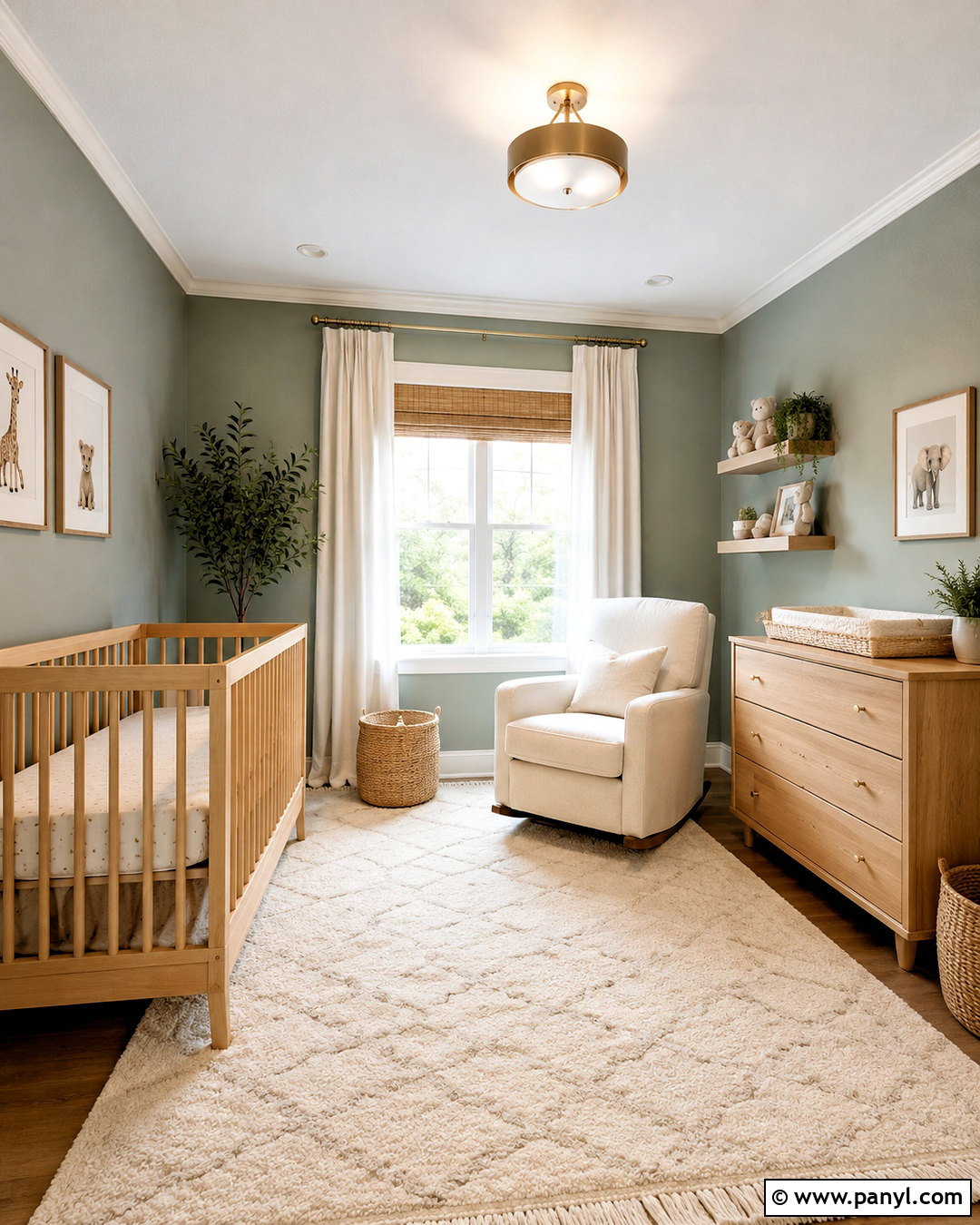 Softened Green Nursery With Warm White - 35 softened green sherwin williams ideas