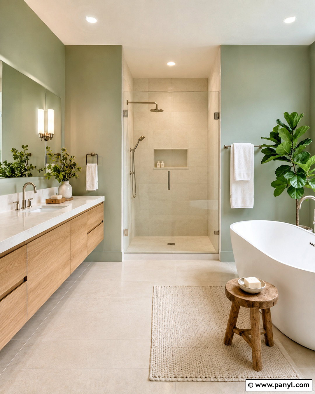 Softened Green Spa Bathroom - 35 softened green sherwin williams ideas