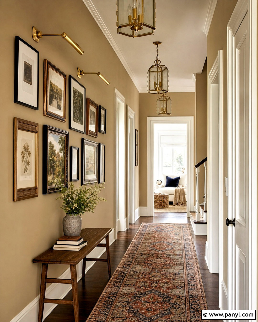 Softer Tan Hallway With Gallery Wall - 20 softer tan sherwin williams ideas