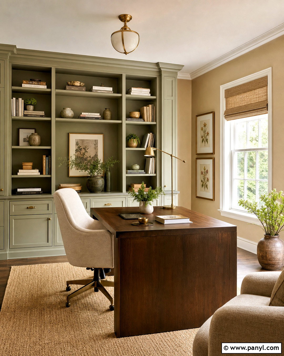Softer Tan Home Office With Sage Green - 20 softer tan sherwin williams ideas