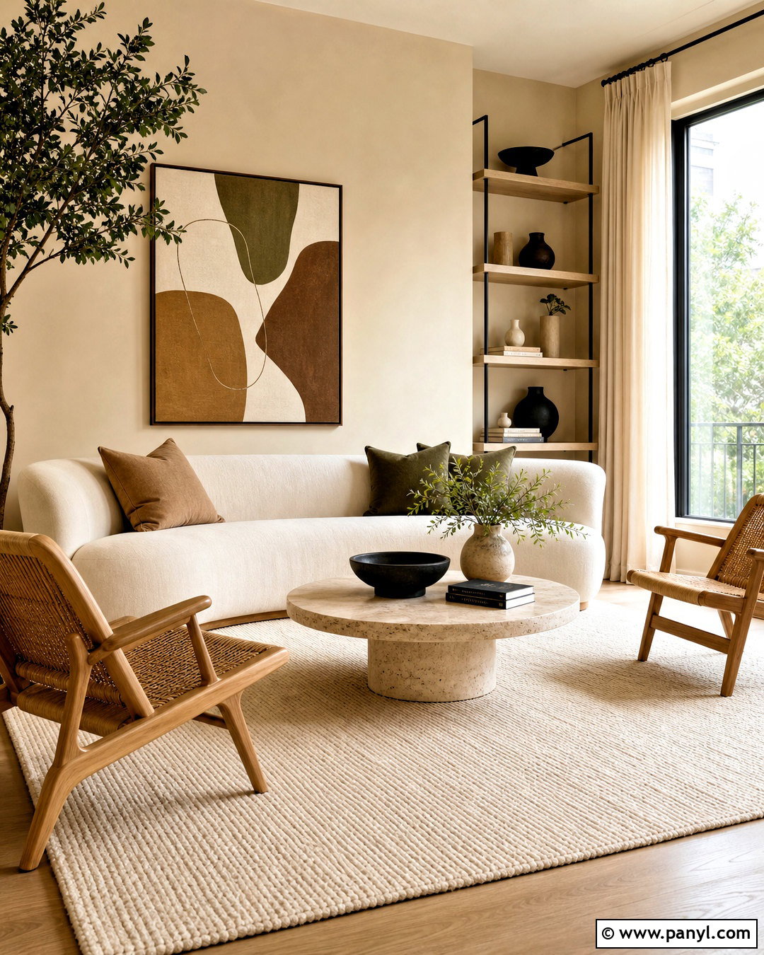 Softer Tan Modern Organic Living Room - 20 softer tan sherwin williams ideas