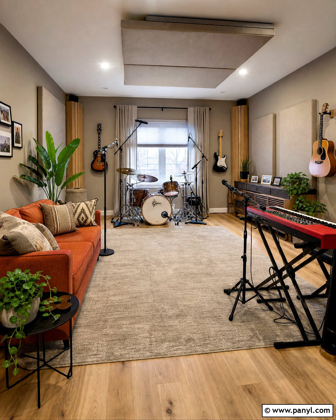 Sound-Treated Family Music Room - 20 family music room ideas