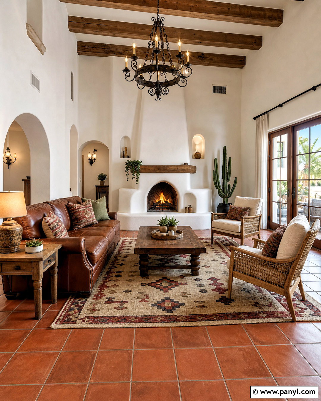 Southwestern Red Floor Living Room - 20 red floor living room ideas