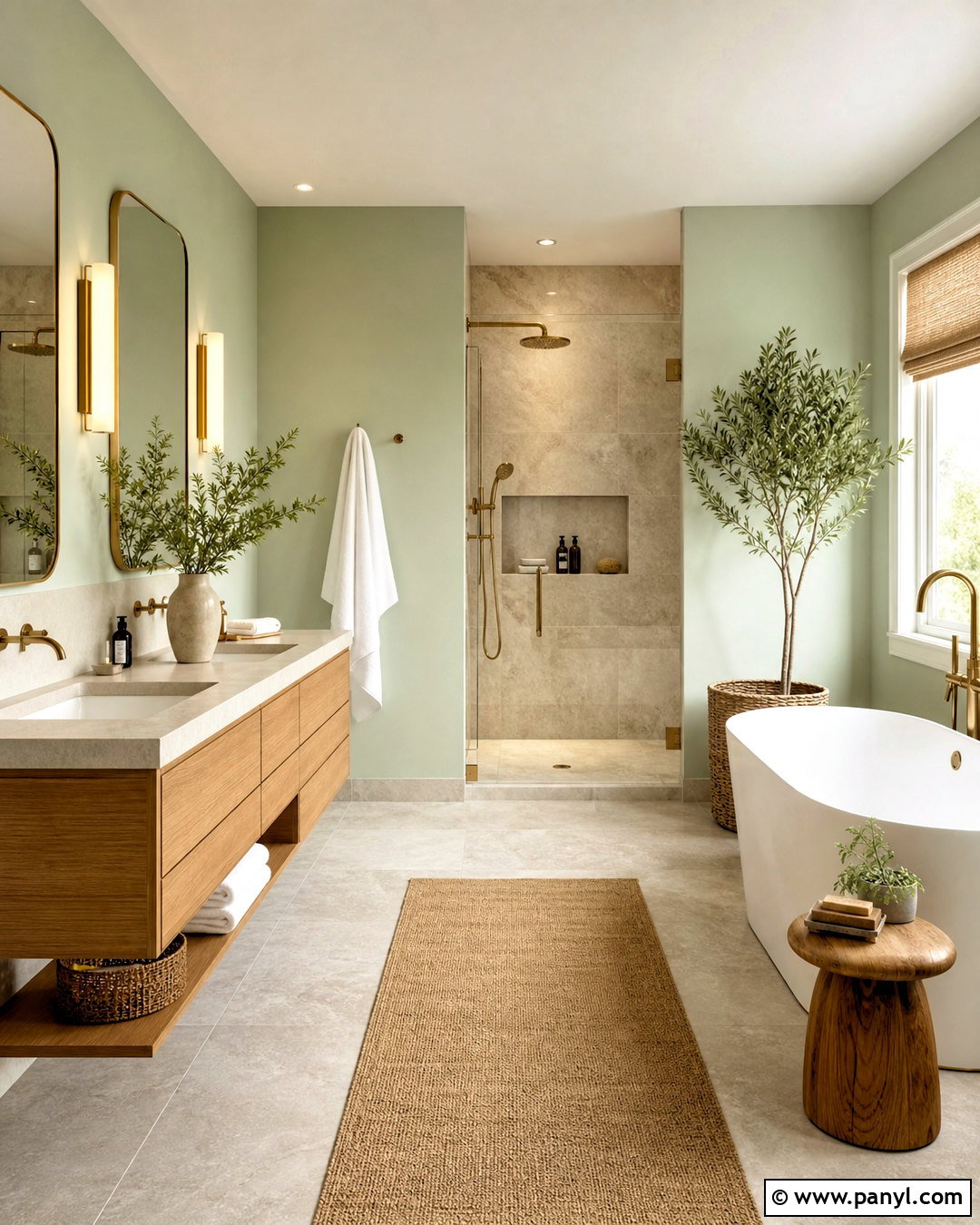 Spa Bathroom With Light Green Walls - 20 light green bathroom walls