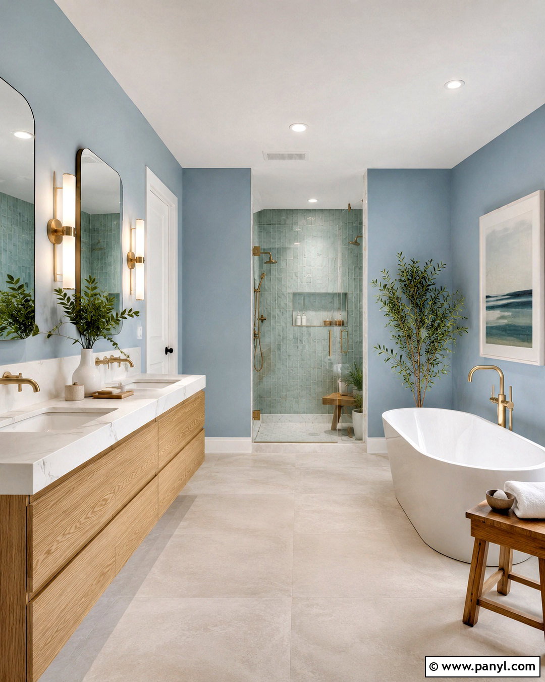 Spa Blue Master Bath - 20 master bath paint colors