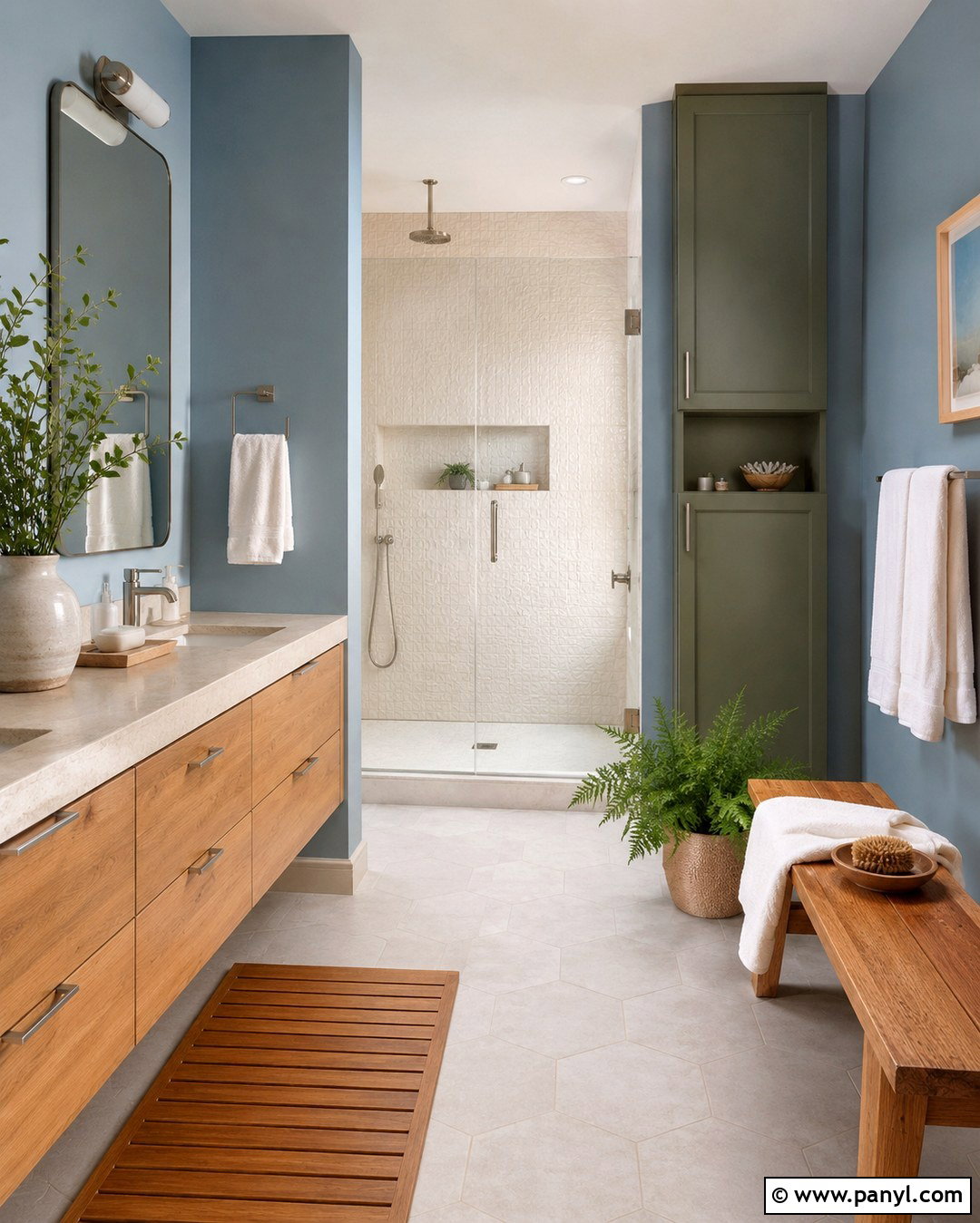 Spa Dusty Cornflower Bathroom - 20 Dusty Cornflower Benjamin Moore Bathroom Ideas