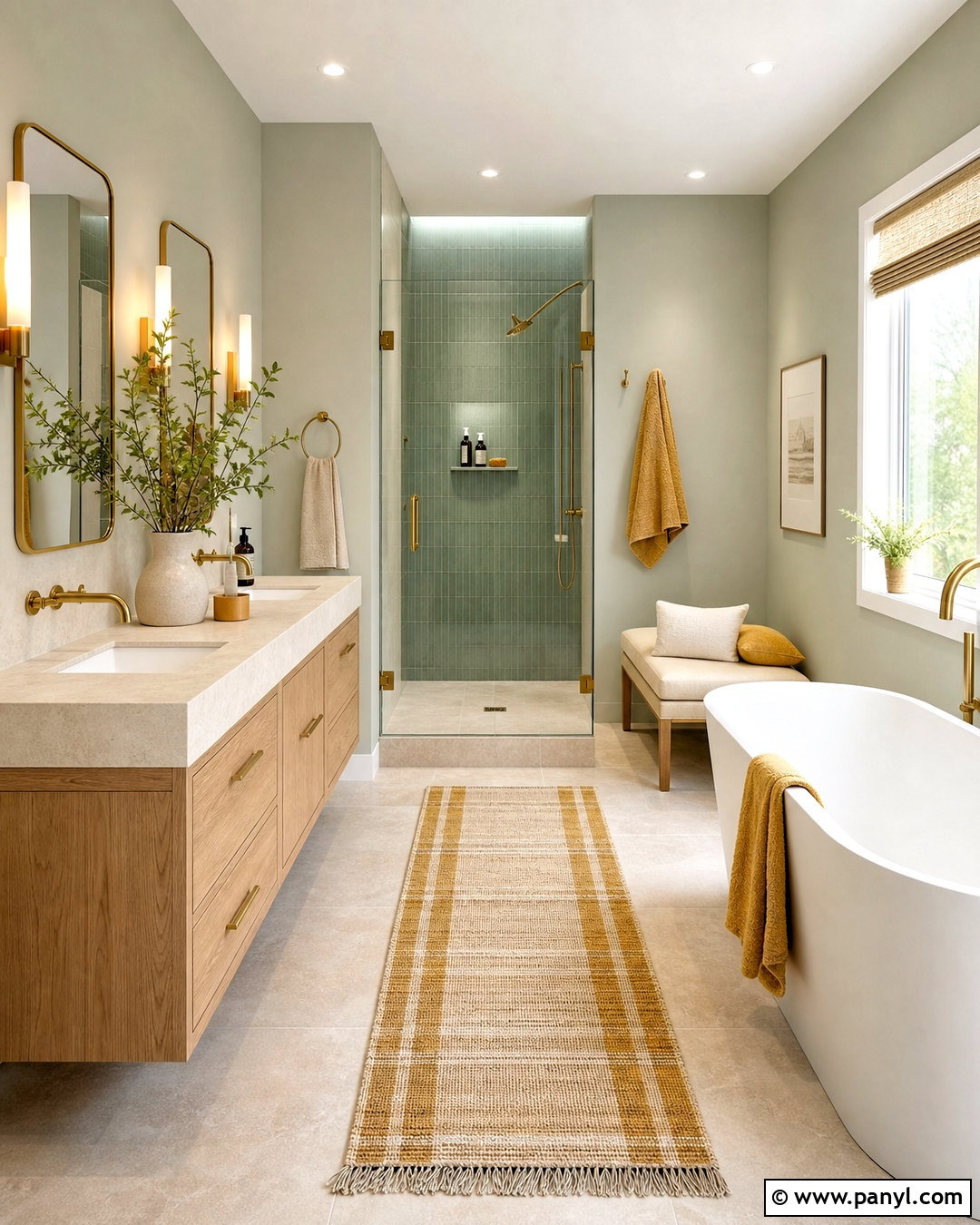 20 Green and Yellow Bathroom Ideas for a Cheerful Update
