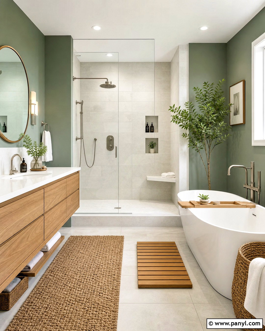 Spa Green and White Bathroom - 20 green and white bathroom ideas