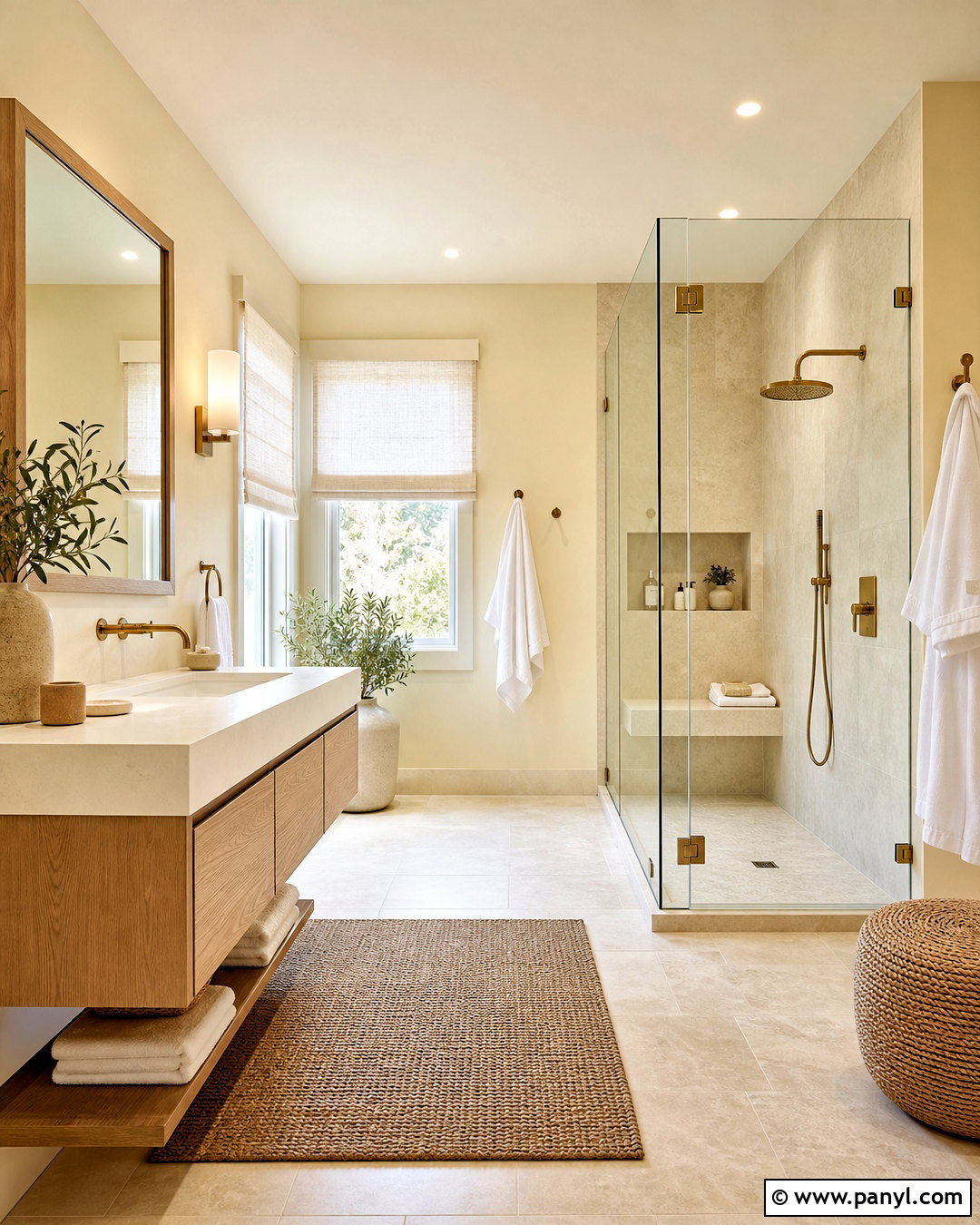 Spa-Like Butter Yellow Bathroom - 20 butter yellow bathroom ideas