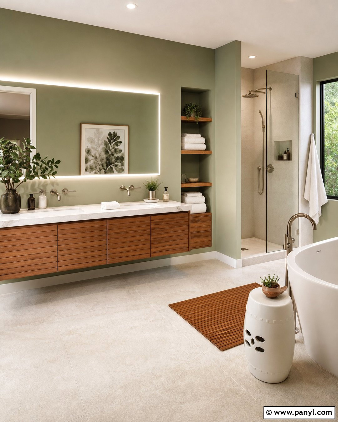Spa Sage Green Bathroom Walls - 35 sage green bathroom walls
