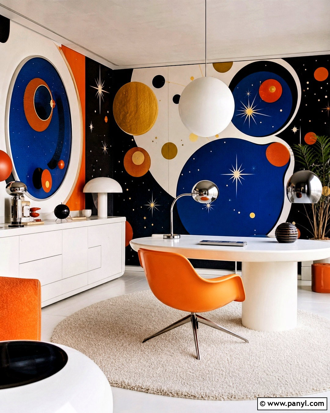 Space Age Wall Mural - 20 70s wall mural ideas