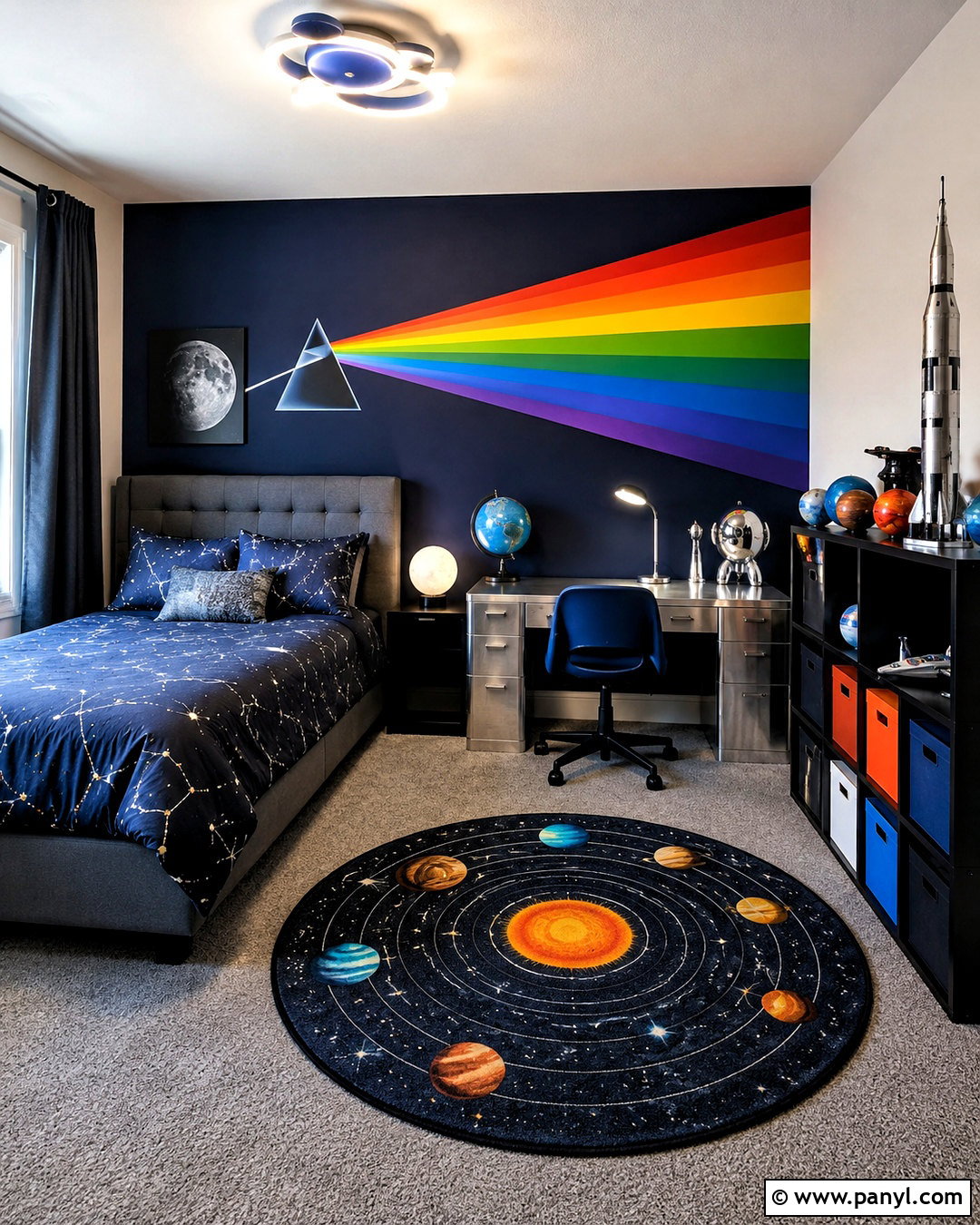 Space Rainbow Boys Room - 20 rainbow boys room ideas
