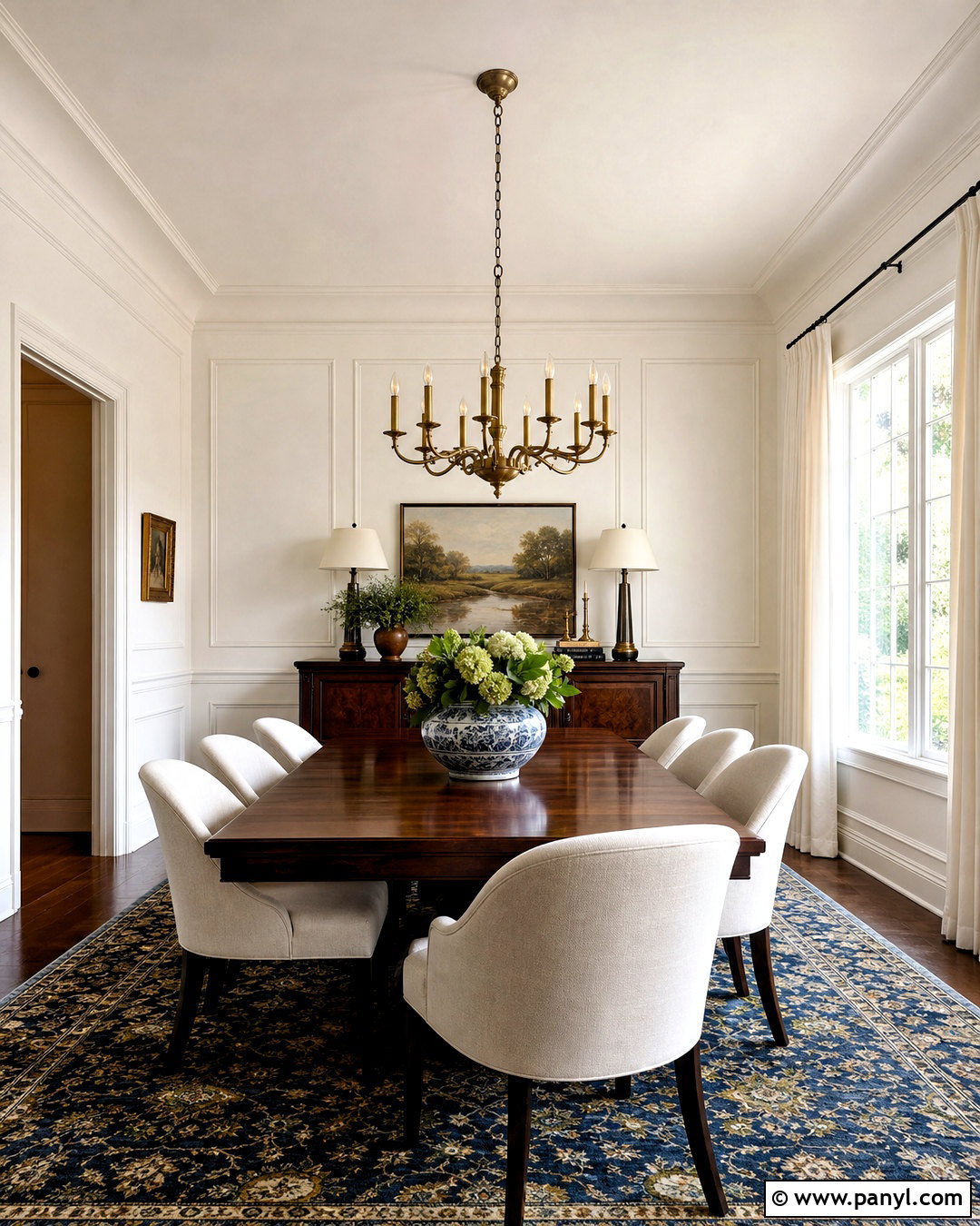 Spare White Dining Room With Wall Molding - 20 spare white sherwin williams ideas