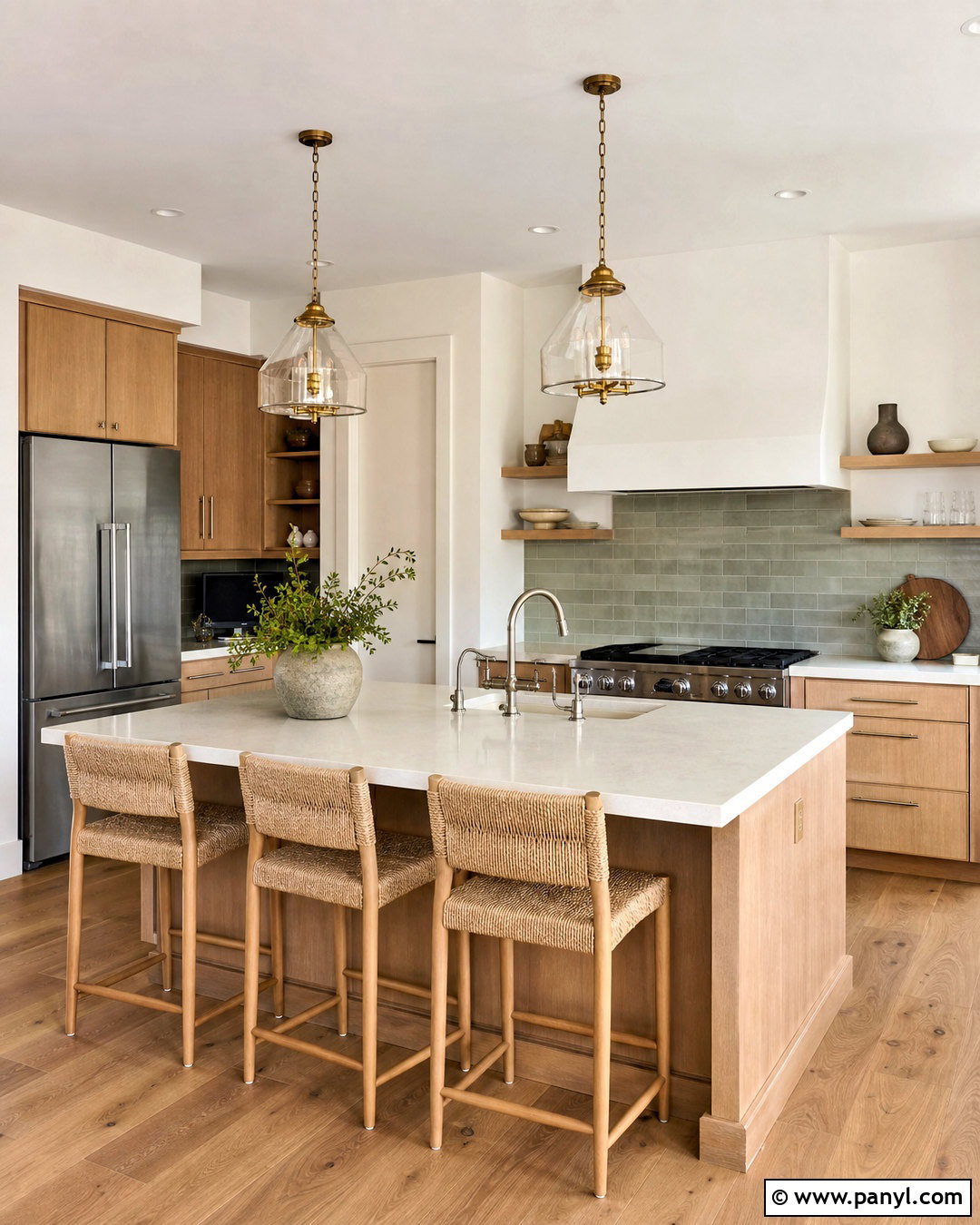 Spare White Kitchen With Oak Cabinets - 20 spare white sherwin williams ideas