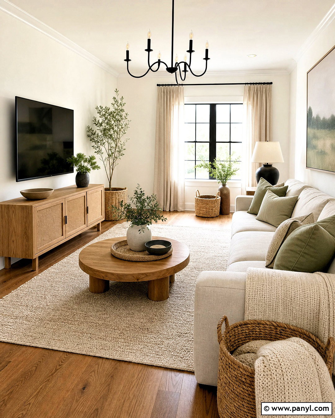 Spare White Living Room With Natural Oak - 20 spare white sherwin williams ideas