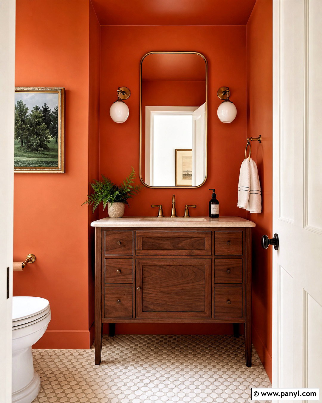 Spicy Hue SW 6342 Burnt Orange Paint Color - 20 burnt orange paint colors