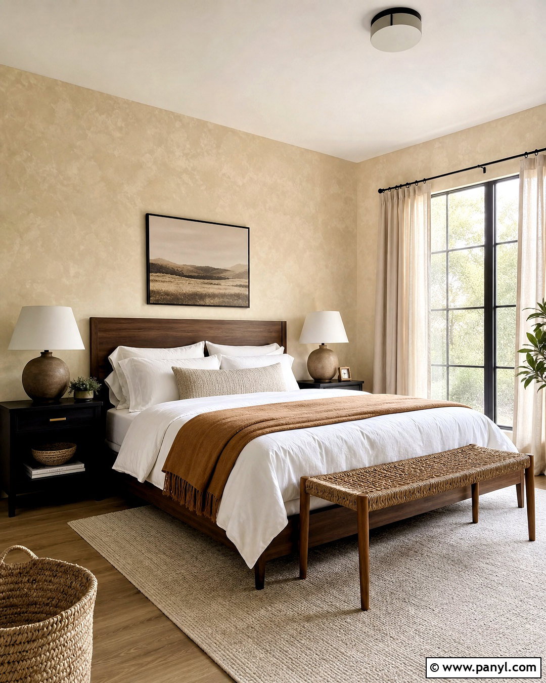 Sponge Painted Guest Room Walls - 20 home wall painting ideas