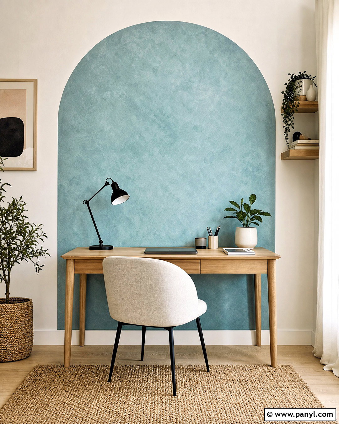 Sponge Painted Wall Arch - 20 sponge wall diy ideas