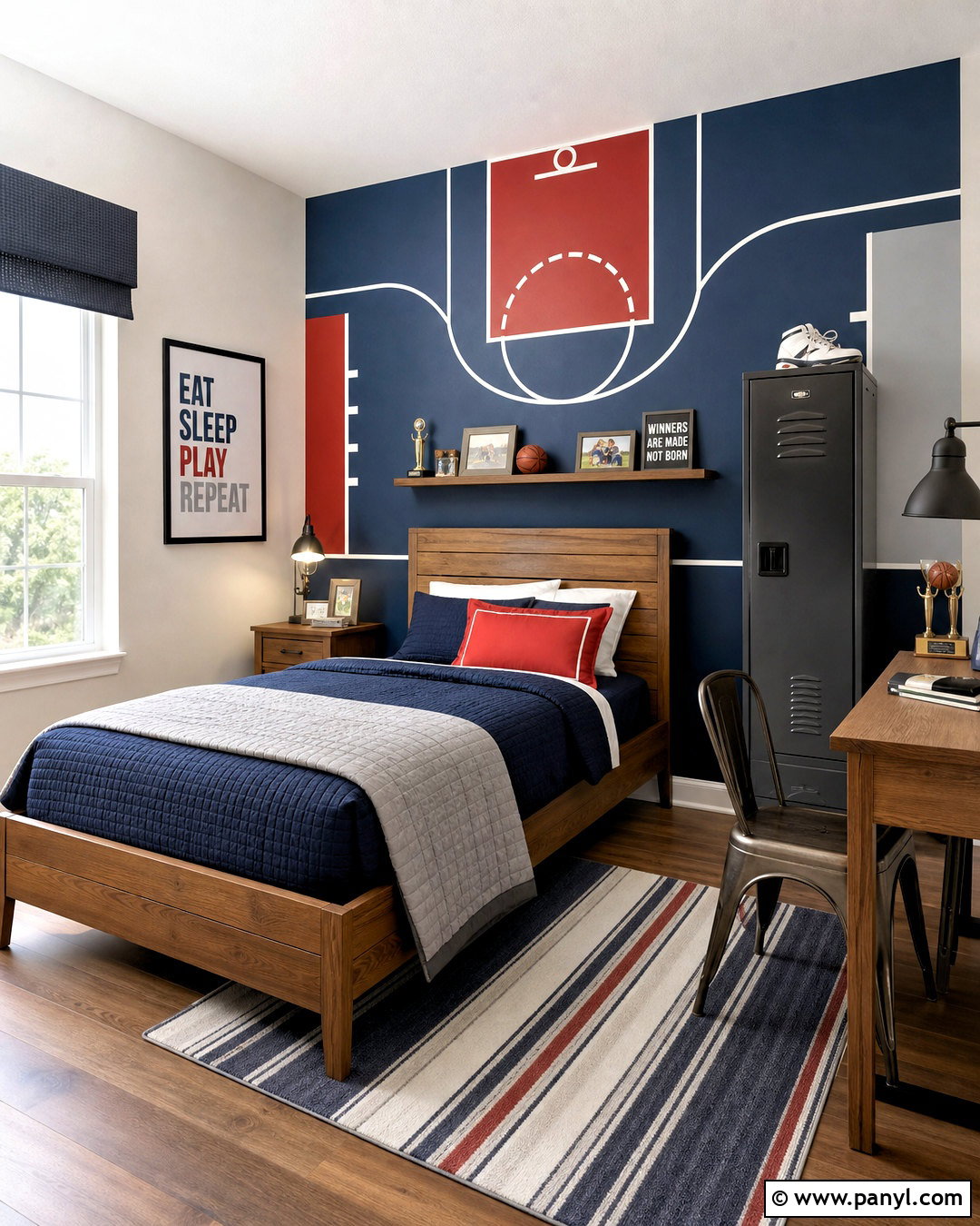 Sports Kids Room Accent Wall - 20 accent wall kids room ideas