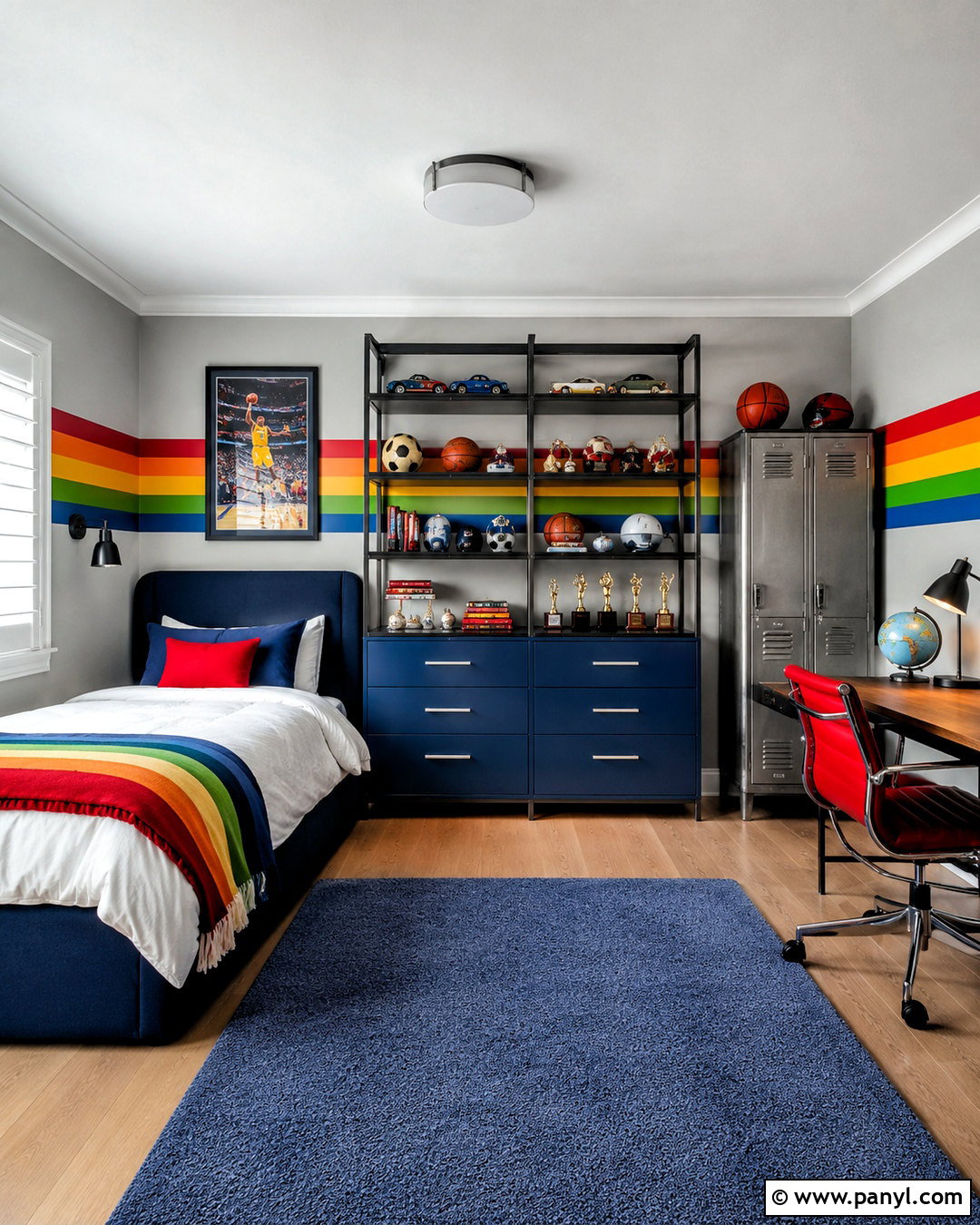 Sports Rainbow Boys Room - 20 rainbow boys room ideas