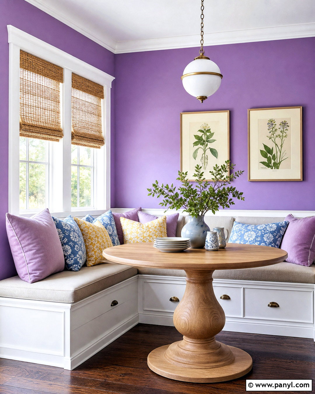 Spring Purple Breakfast Nook - 20 royal purple paint colors
