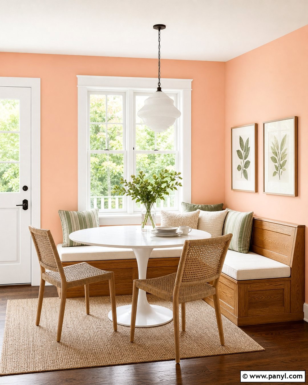 Springy Peach 2011-60 Breakfast Nook - 20 Peach Benjamin Moore Wall Colors