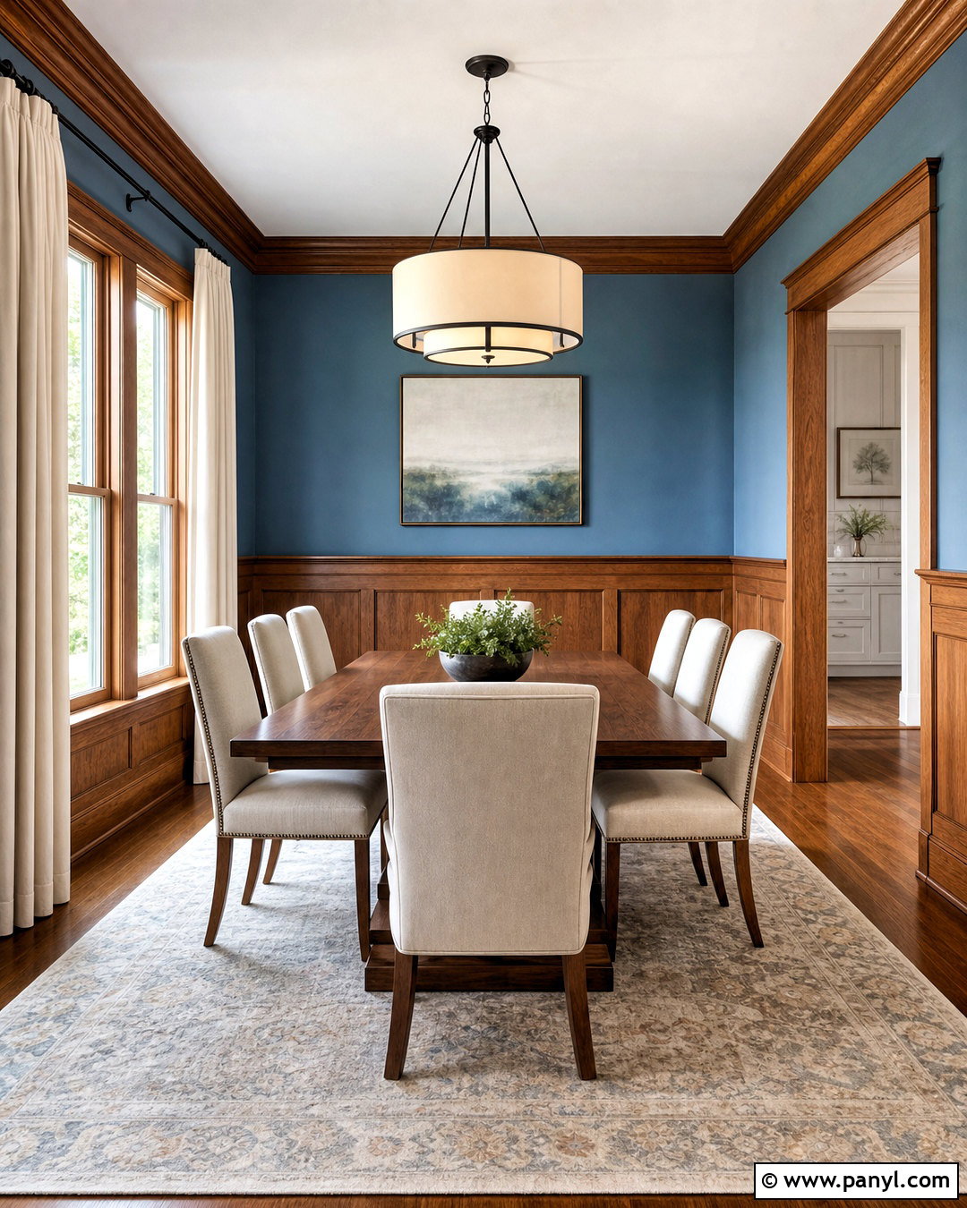 Stained Trim Dining Room Wainscoting - 20 stained trim interior ideas