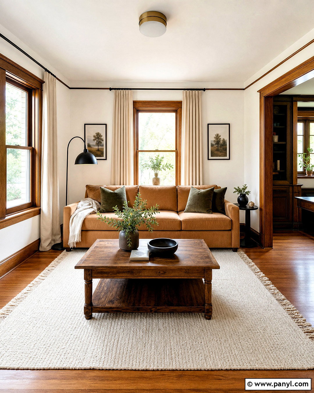 Stained Trim With Warm White Walls - 20 stained trim interior ideas