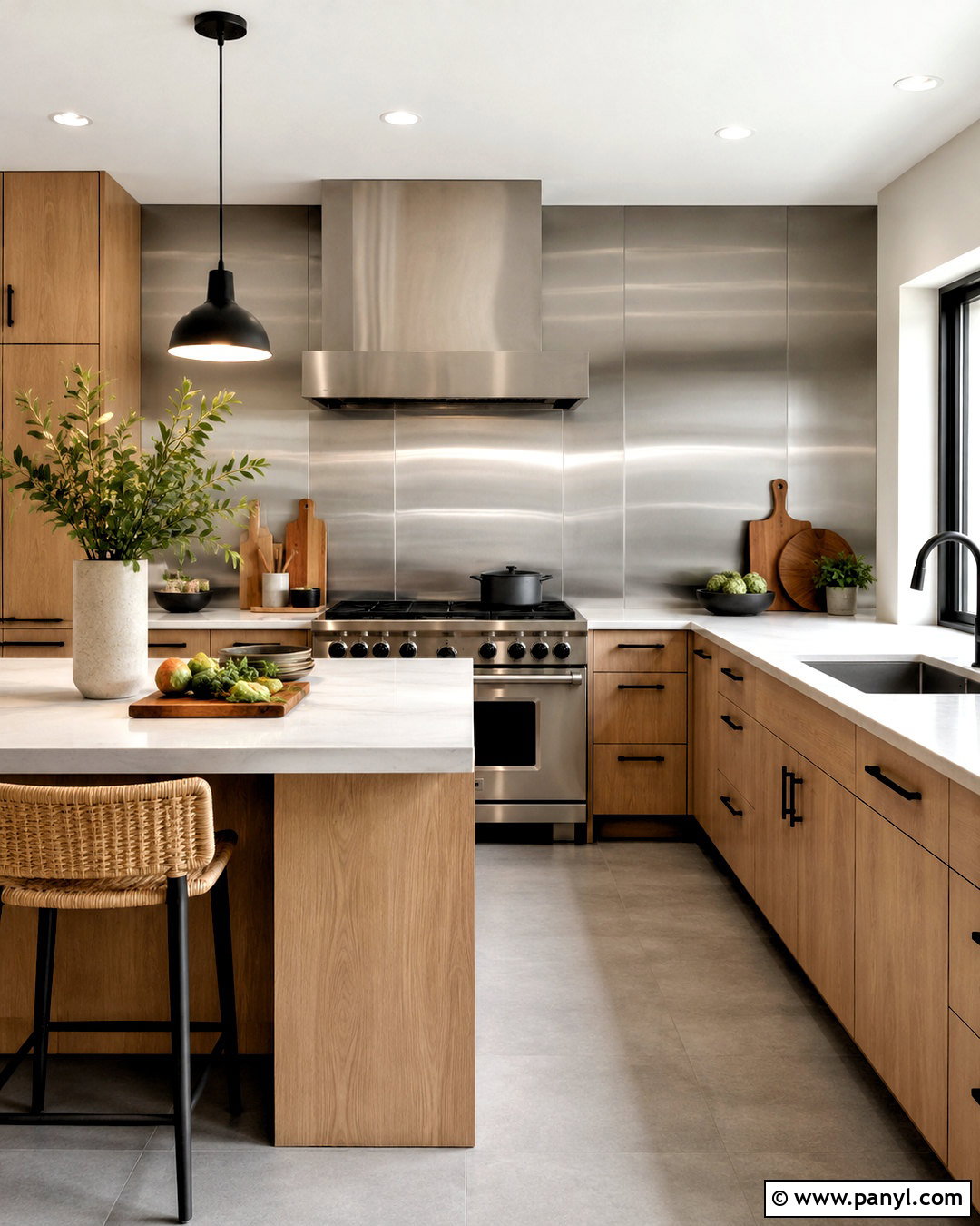 Stainless Steel Metal Wall Panel Backsplash - 20 metal wall panel ideas