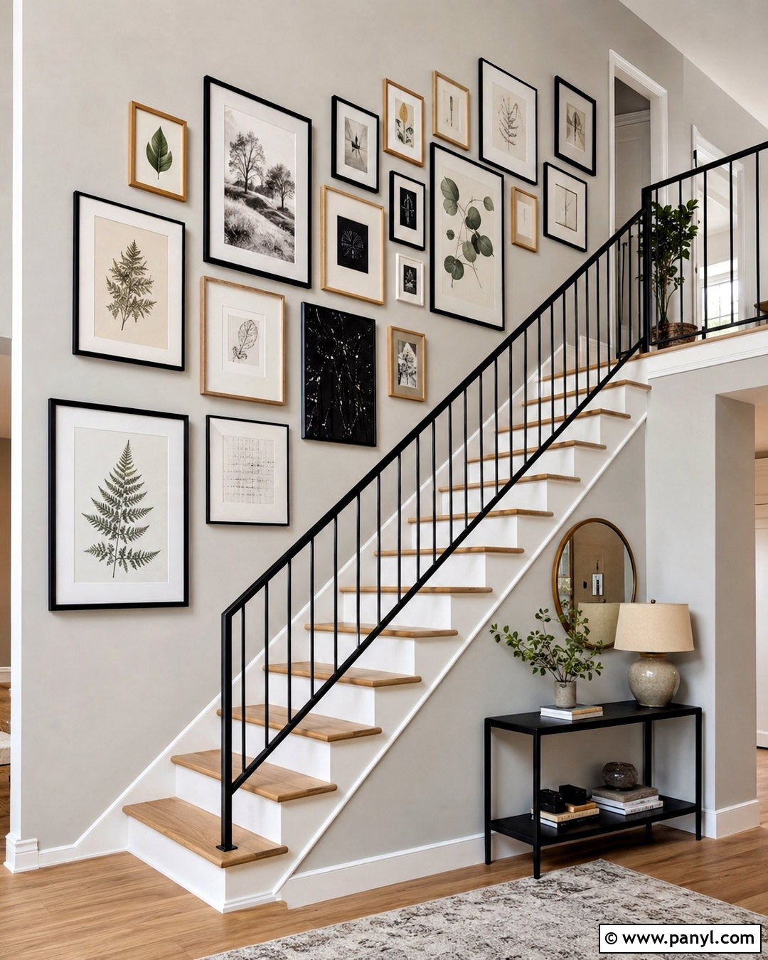 Staircase Gallery Wall - 20 decorating tall walls high ceilings