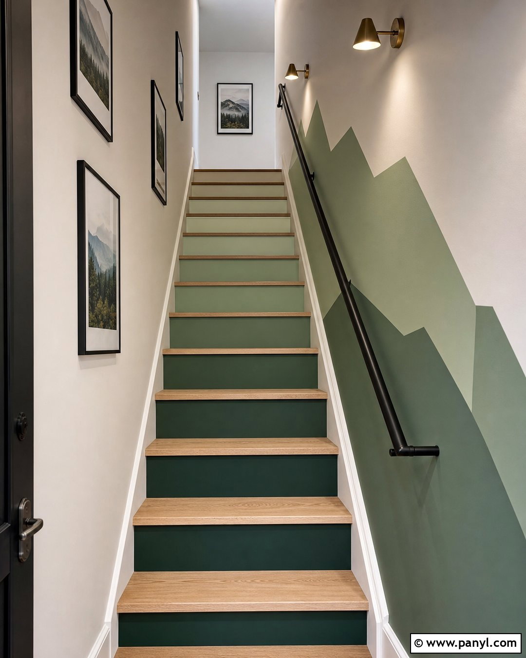 Staircase Gradient Wall Paint - 35 decorative wall paint ideas
