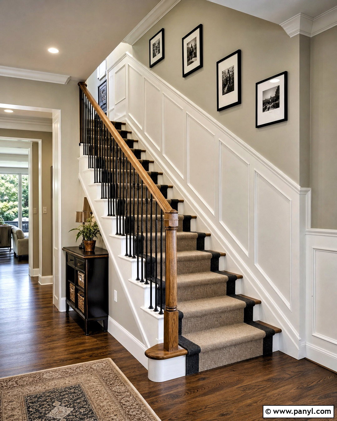 Staircase Wainscoting - 20 wall wainscoting ideas