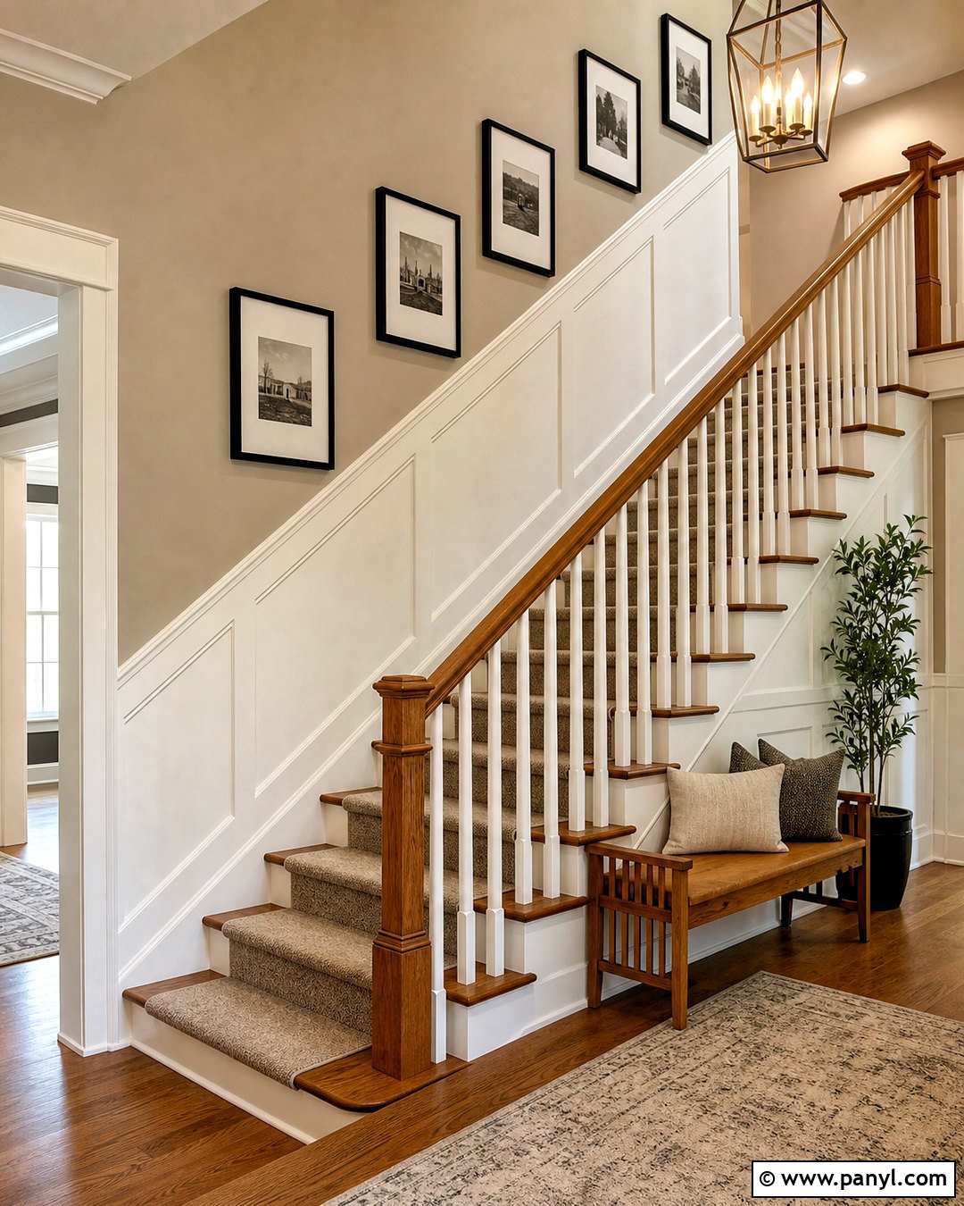 Staircase Wainscoting - 20 wainscoting ideas