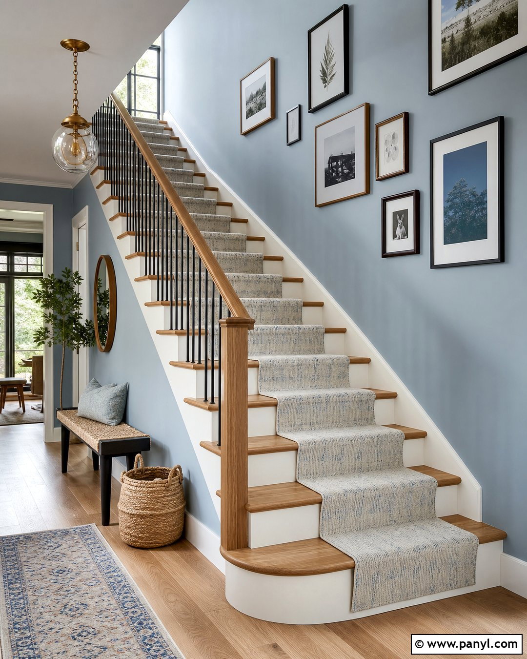 Staircase With Light Blue Walls - 50 light blue walls