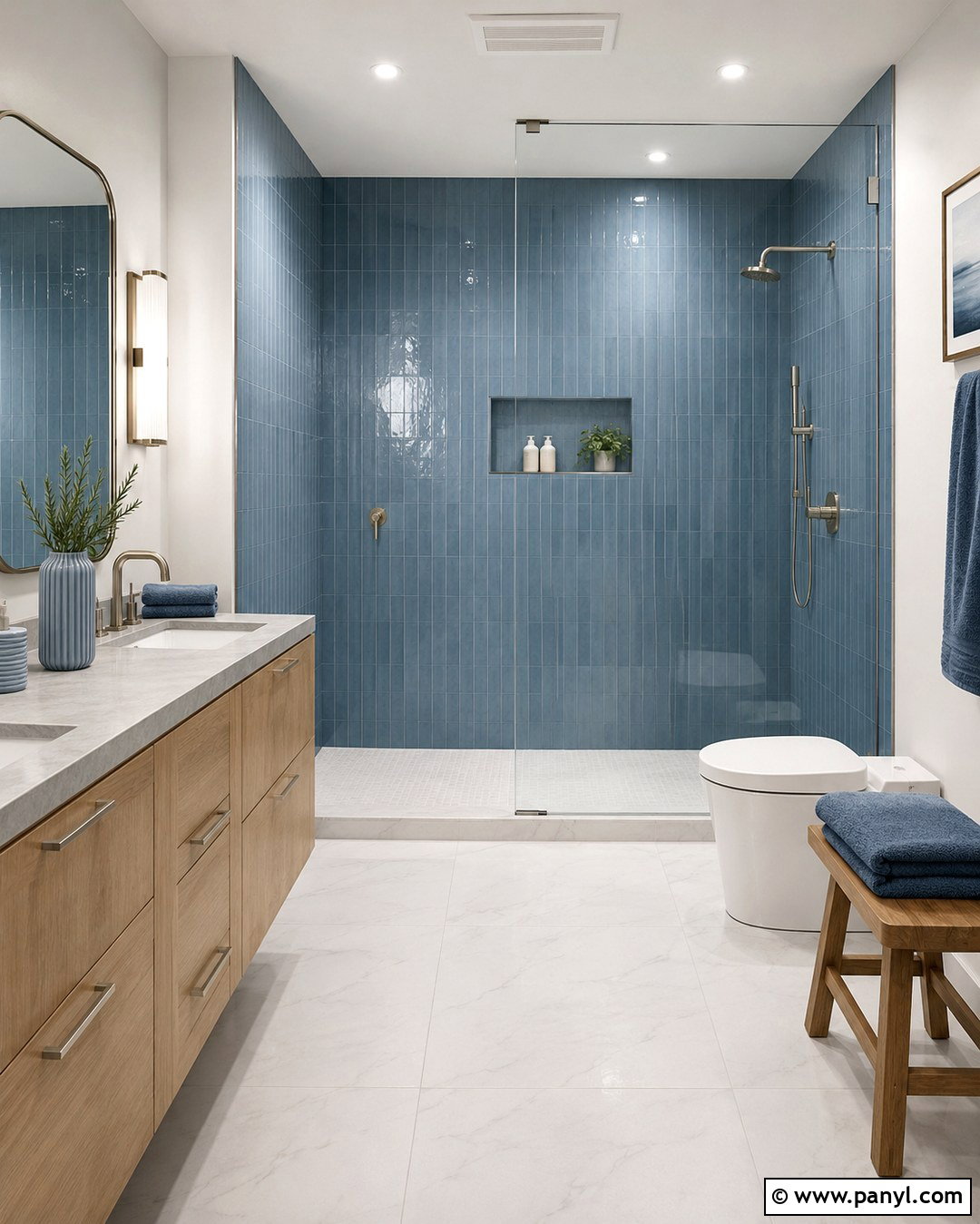 Steel Blue Bathroom - 20 Bathroom Blue Colors