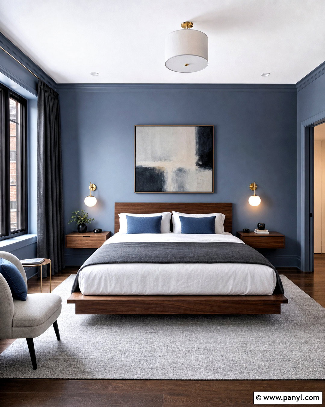 Steel Blue Bedroom - 20 blue paint colors for bedroom ideas