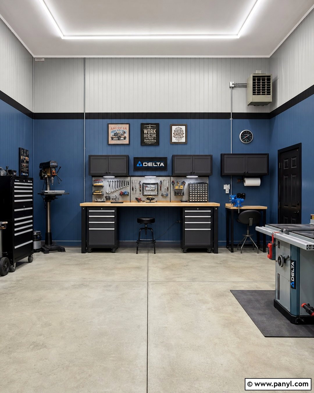 Steel Blue Garage Walls - 35 Garage Walls Paint Colors