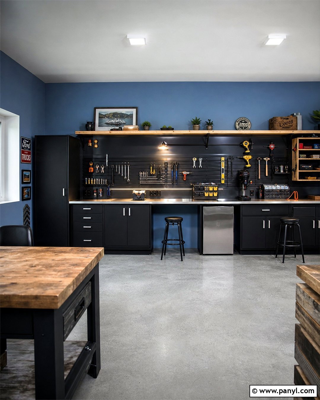 Steel Blue Garage Walls - 30 Garage Wall Colors