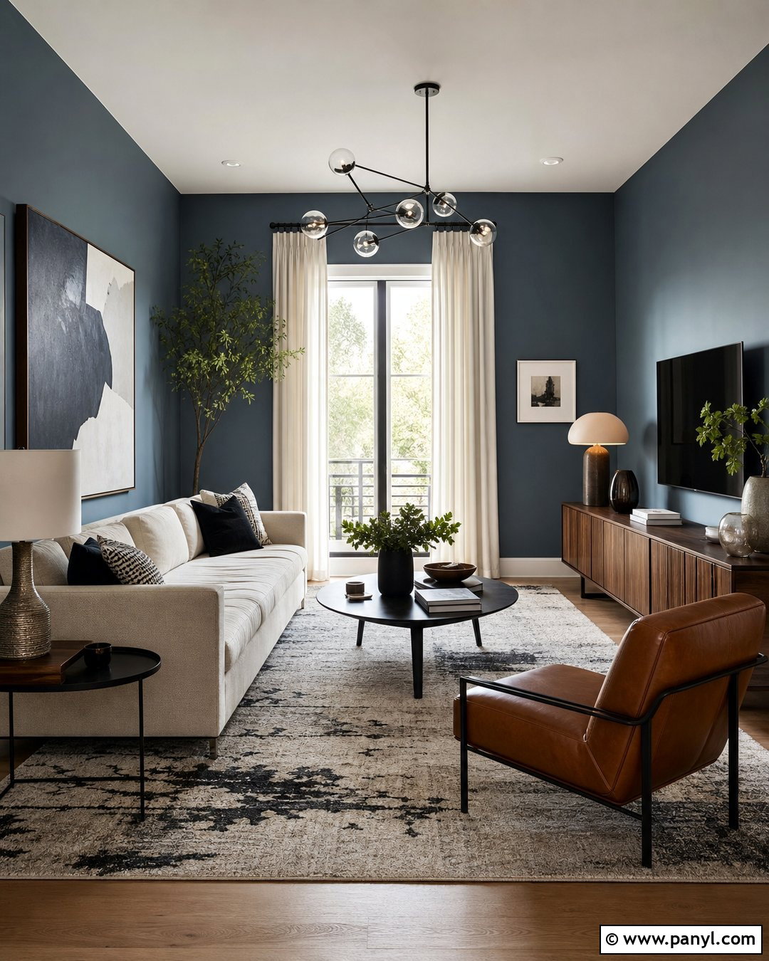 Steel Blue Living Room Walls - 50 blue walls