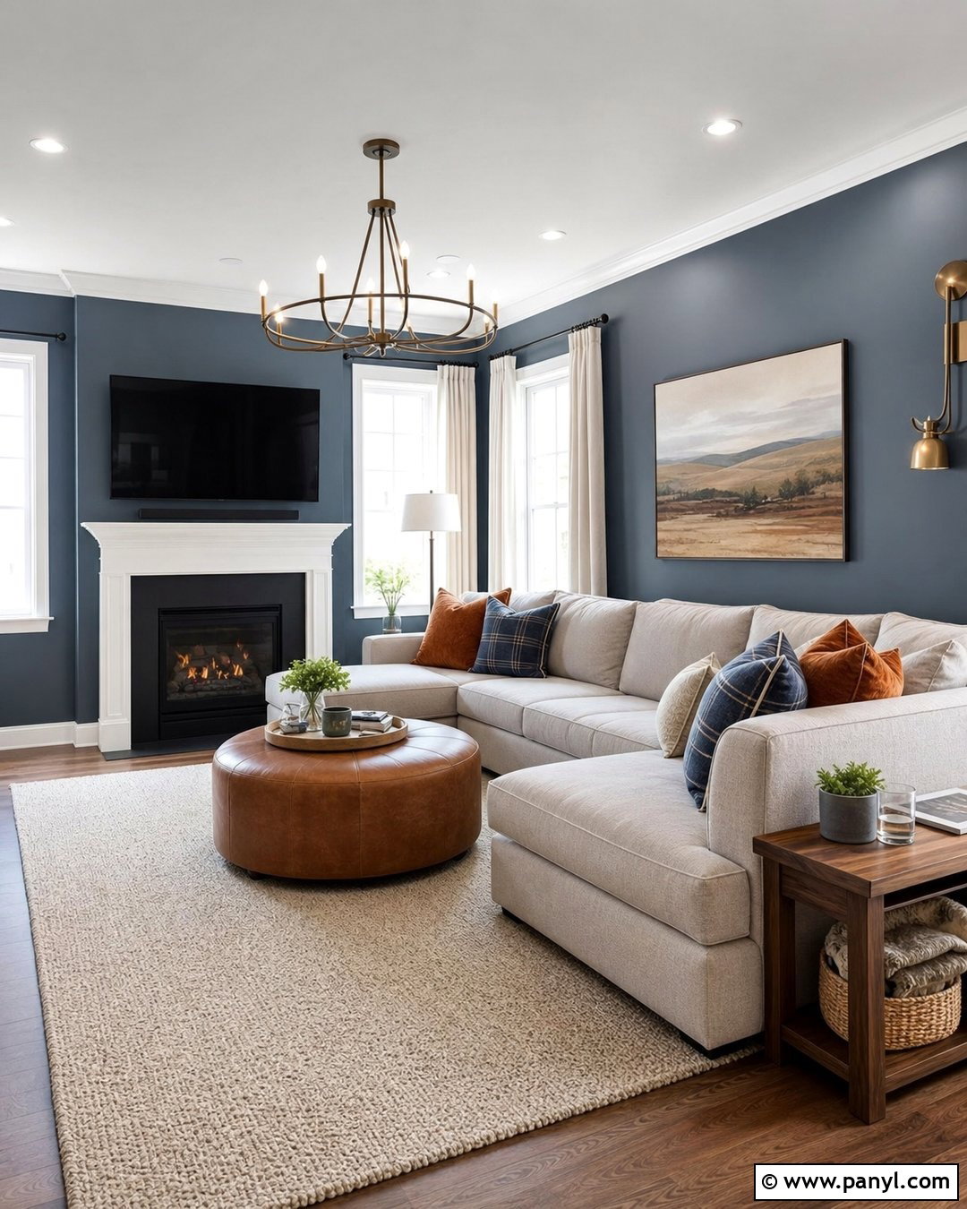 Steel Blue Walls With Gray Furniture - 20 Steel Blue Wall Ideas