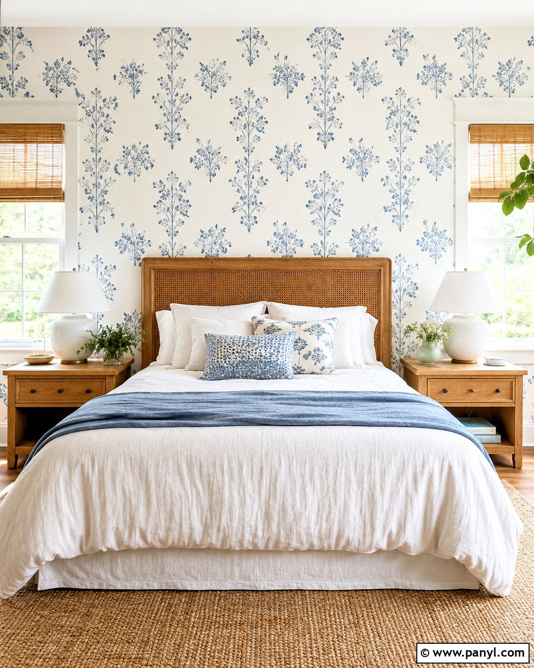 Stenciled Accent Wall - 20 diy accent wall bedroom ideas
