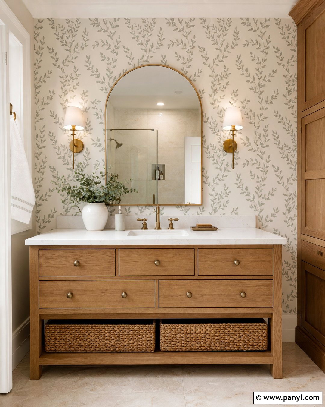 Stenciled Bathroom Accent Wall - 30 Accent Wall Bathroom Painted Ideas