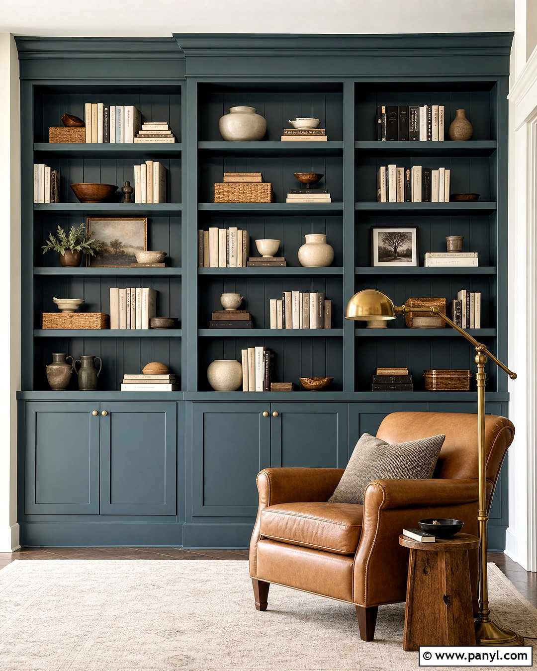 Still Water Built-In Bookcases - 20 still water sherwin williams ideas