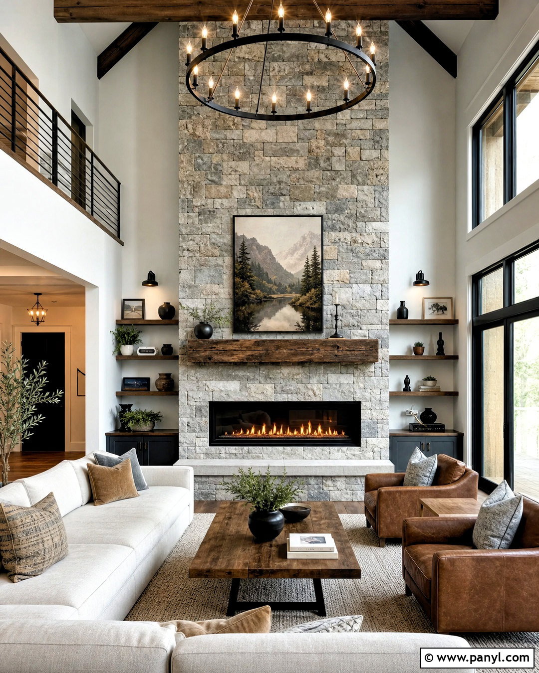 Stone Accent Wall For High Ceilings - 20 how to decorate tall walls high ceilings