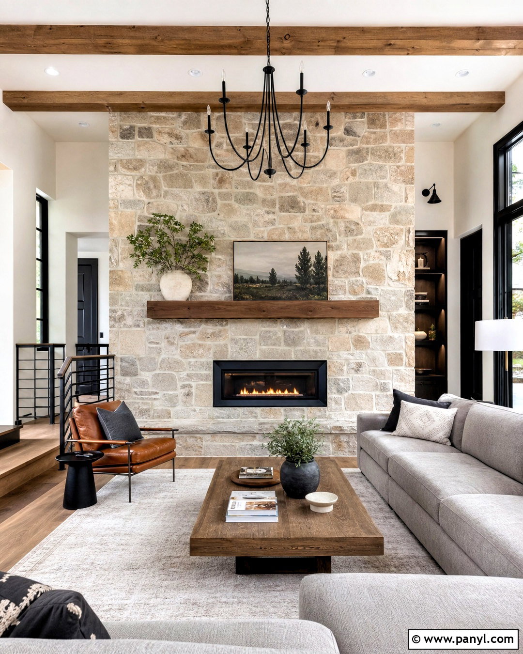 Stone Accent Wall - 20 cool accent wall ideas