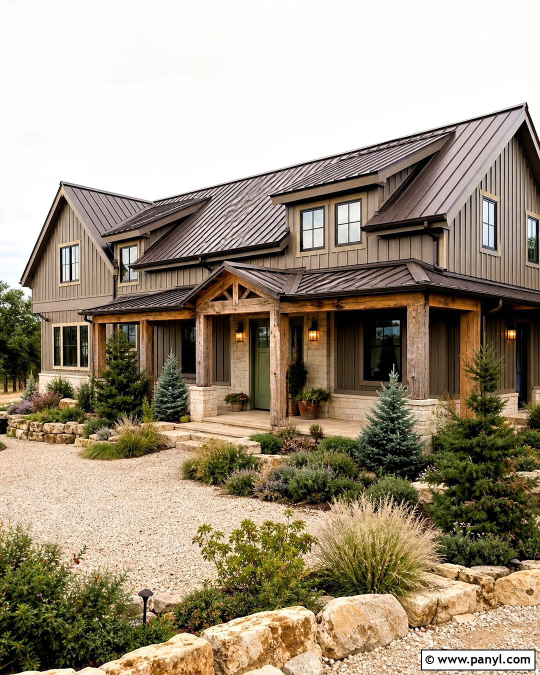 Stone Brown Farmhouse Exterior - 20 exterior farmhouse paint colors