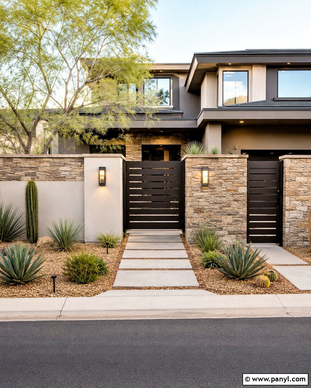 Stone Cladding Compound Wall - 20 compound wall design exterior modern simple ideas