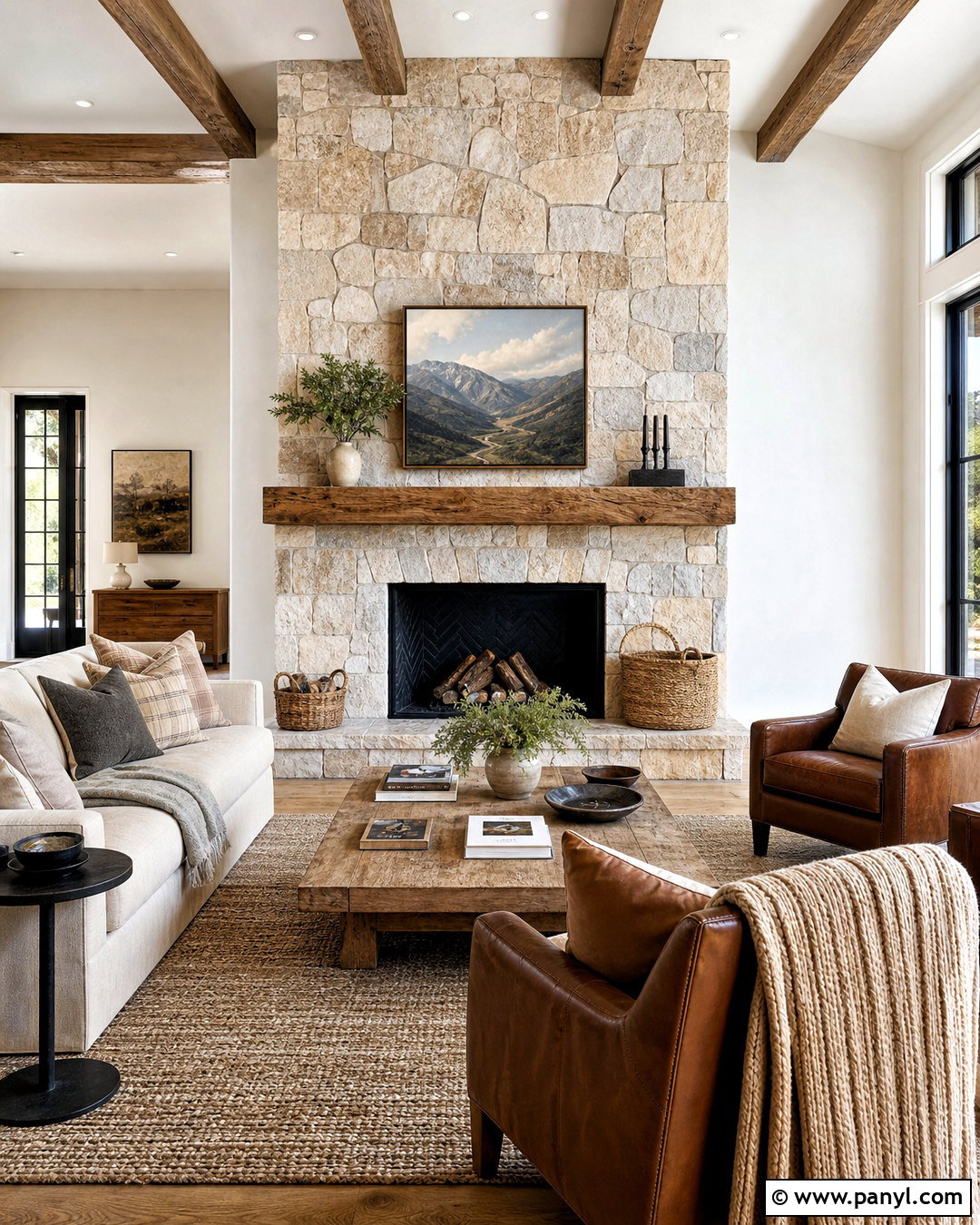Stone Fireplace Accent Wall - 20 accent wall ideas
