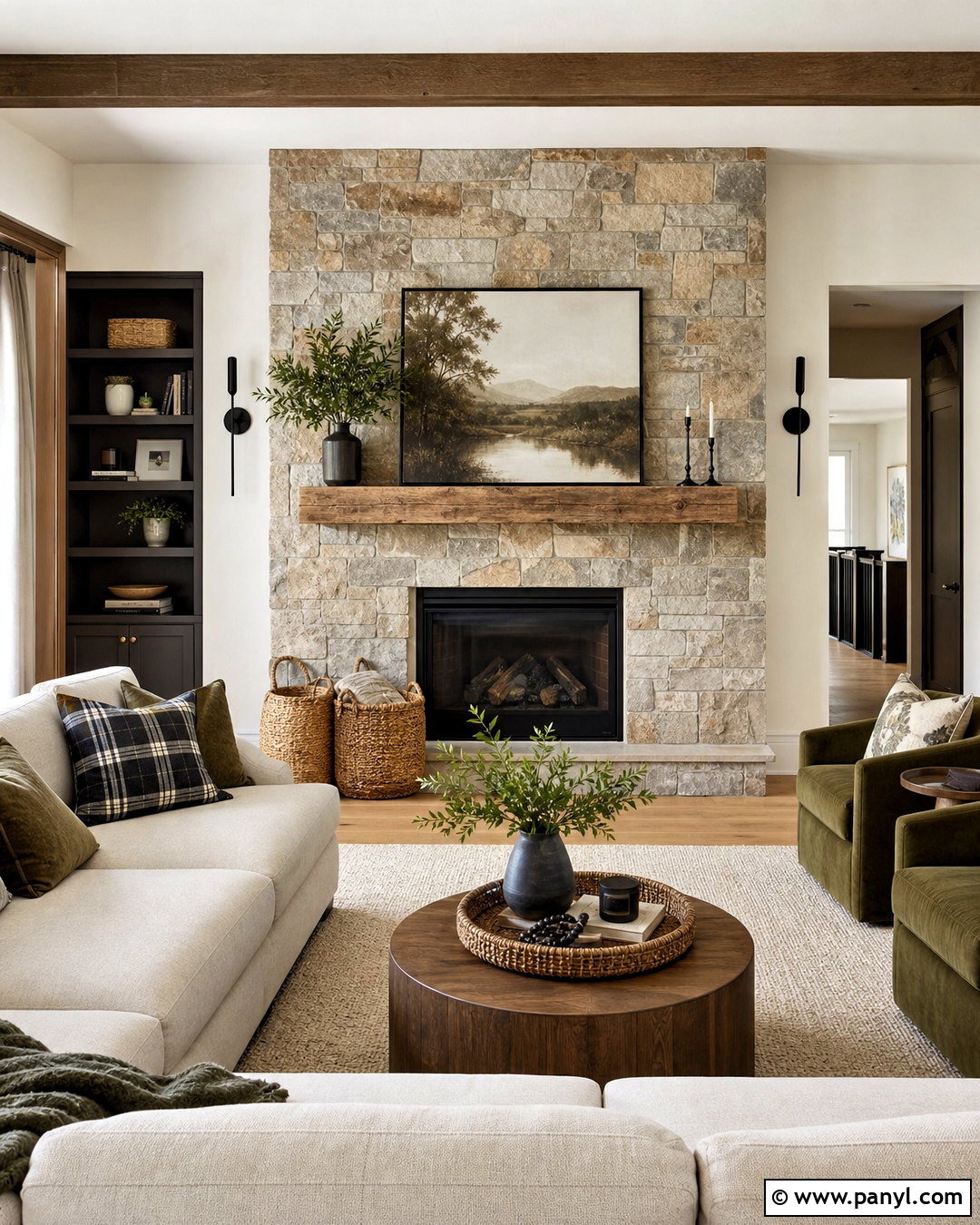 Stone Fireplace Accent Wall - 20 fun accent wall ideas